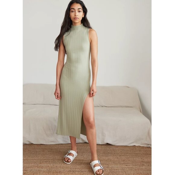 Wilfred Leo Dress in Silent Storm Green - Picture 1 of 8